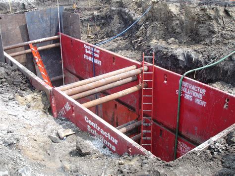 electrical design trench box|four sided shoring box requirements.